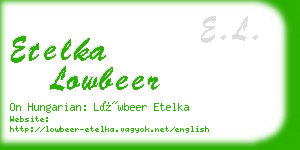 etelka lowbeer business card